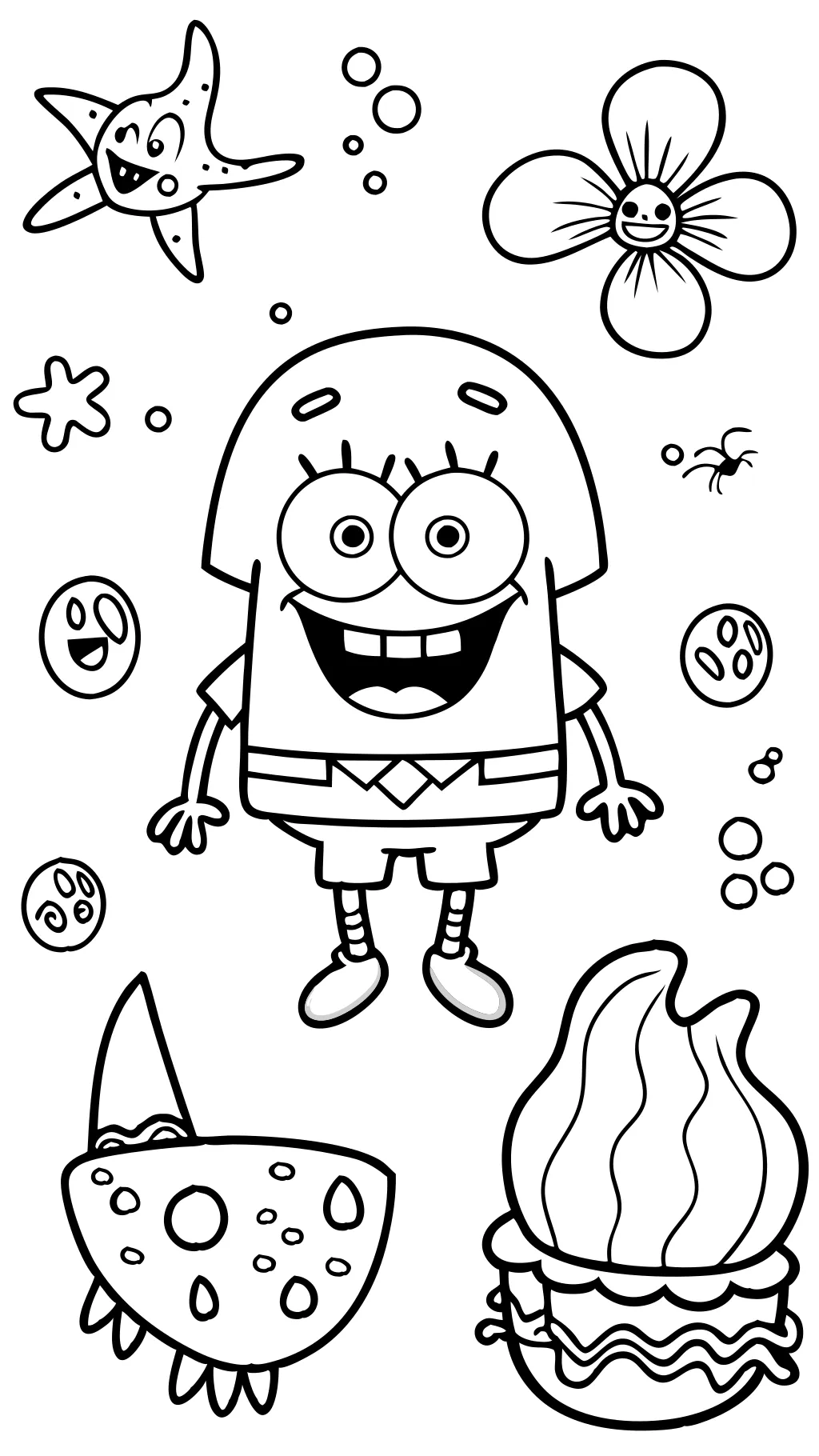 Lindas páginas para colorear de Bob Esponja